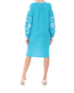 Mini robe courte en coton bohème brodé à la machine, nouveau style de mode pour femme - Product Image 4