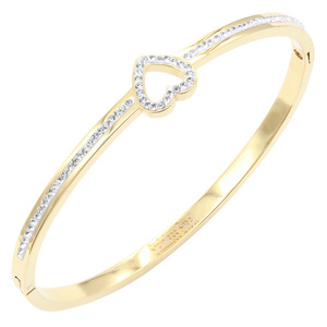 Bracciali in acciaio inossidabile placcato oro a forma di cuore - Product Image 2