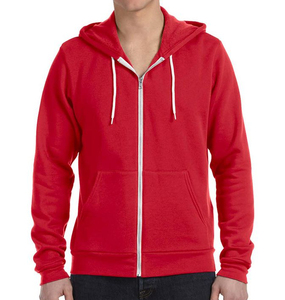 Sudadera con capucha de lana con cremallera morada para hombre Sudadera con capucha y cremallera completa Impresión personalizada aceptada OEM Logotipo personalizado Tela personalizada - Product Image 4