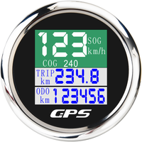 Speedometer GPS Multifungsi Tahan Air 52mm 6-in-1 0-600KM/H Tachometer 0-9999RPM Pengukur Jam Tingkat Bahan Bakar Oli Kelautan