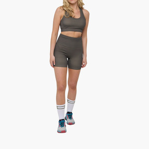 Ropa Deportiva Ecológica Reciclada para Mujer, Conjuntos de Gimnasio y Fitness de Secado Rápido al por Mayor, Traje de Yoga Sólido, Brasier y Pantalones Cortos Transpirables - Product Image 1