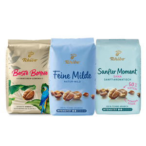 Super vente 500g de grains de café Tchibo Sana Sanfter Moment 50 pour cent de café allemand de qualité supérieure torréfié doux sans caféine parfait - Product Image 5