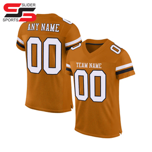 2025 diseña tu propia camiseta de fútbol americana personalizada al por mayor en blanco, camiseta de fútbol americano, camiseta impresa por sublimación - Product Image 1