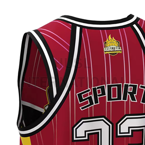 Maillot de basket-ball USA personnalisé de haute qualité pour hommes rétro grande maille caractéristique respirante grande taille Style américain pour les sports d'été - Product Image 5