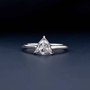 Fábrica al por mayor clásico 1ct Trillion Cut Lab Grown Diamond anillo de compromiso joyería Igi certificado Diamante D-e Color anillo fino - Product Image 1