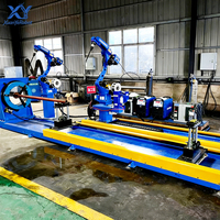 Station de soudage robotisée industrielle Xuanye pour tuyaux, positionneur sur rail au sol de 6 m |   Moteur servo-électrique à 6 axes |   Classement IP67 |   Circulaire