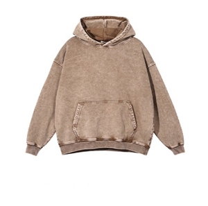 Pull à capuche imprimé pierre acide vintage surdimensionné pour hommes automne hiver - Product Image 1