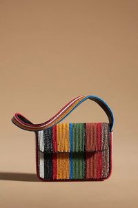 Sac à monnaie brodé de perles en velours - Product Image 4