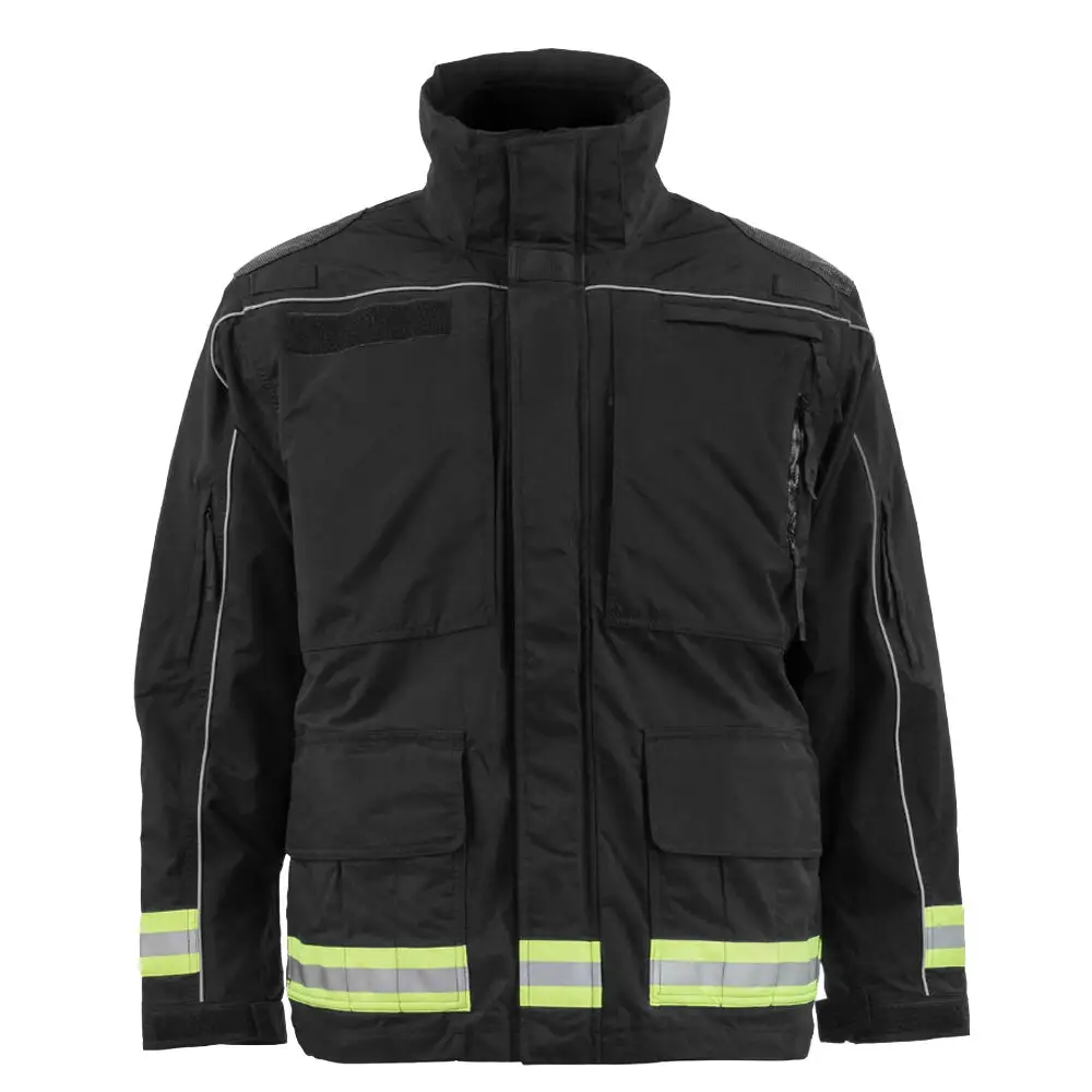 Custom High Quality Waterproof Men's Parka Jacket Uniforms Parka Black