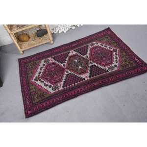 Alfombra turca clásica rosa marrón Vintage 3,1X4,9 pies de lana gran área sala de estar alfombra con respaldo de látex para uso en pasillo de adolescentes - Product Image 2