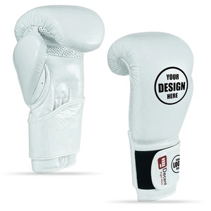 Guantes de boxeo de cuero genuino, guantes de MMA con logo personalizado, guantes de boxeo que absorben la humedad, guantes de boxeo profesionales para hombre - Product Image 1