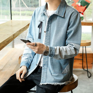 Chaqueta Vaquera de Mezclilla para Hombre, Diseño Personalizado con Logotipo, Alta Calidad, Estilo Patchwork, Venta al Por Mayor de STITCHMODE - Product Image 1