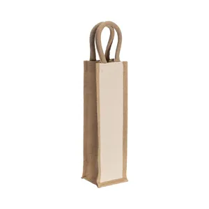 Borsa Portabottiglie Personalizzata in Juta e Cotone, Shopper Promozionale per Gadget - Product Image 3