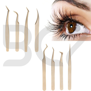 Easy to Use Non Slip Premium Quality Fiber Tip Eyelash Extension Tweezers Good Quality Eyelash Grafted Tweezers - Product Image 5