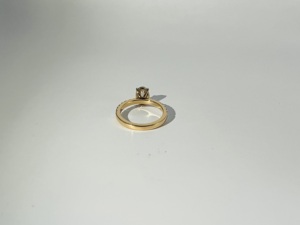 Bague solitaire ovale en diamant naturel en or rose SI3-I1 certifiée GGL couleur H-I ronde taille brillant bijoux fins prix de gros - Product Image 2