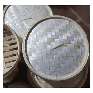 Panier vapeur en bambou naturel pour raviolis, petits pains et préparation de repas, fabrication vietnamienne - Product Image 2
