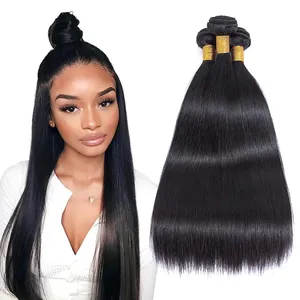 Rambut Virgin lurus 10A gelombang air dalam bundel rambut manusia Brasil gelombang tubuh ekstensi Remy keriting jalinan rambut ganda