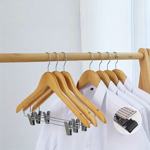 Vintage Quality <b>Wood</b> Clothes <b>Hanger</b> for Wardrobe Bathroom Living Room-for <b>Coat</b> Pant Suit Shirt with Large Capacity - Product Image 1