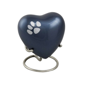 Urnas Funerarias de Metal en Forma de Corazón con Base para Cenizas, Urnas de Recuerdo para Cremación - Product Image 1