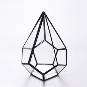 Terrarium polyvalent en verre transparent doré avec bordure en laiton, vente à chaud, vintage, nouvelle arrivage, prix de gros, décoration pour la maison et le mariage - Product Image 6