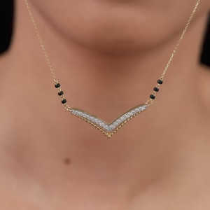 Luxury Fine Gold Plated Diamond Mangalsutra <b>Jewellery</b> <b>Set</b> with Freshwater <b>Pearls</b> for Brides Festivals and Special Celebrations - Product Image 6