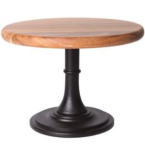 PRODUCTOS DE PASTEL DISEÑO HECHO A MANO FORMA REDONDEADA PASTEL DE CUMPLEAÑOS Soporte para servir para fiesta Celebración Pastel de madera - Product Image 6