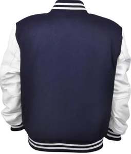 Veste universitaire universitaire à simple boutonnage pour hommes, style High Street, en cuir véritable, mélange de laine, embellissement de laine XS pour hommes - Product Image 3