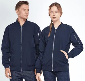 Customizable High Street Nylon Bomber Jacket with Front Embroidered Logo Solid Pattern Winter Season Features Wholesale Supplier - Product Image 3