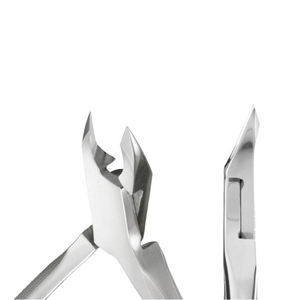 Pinzas para cutículas de juntas de regazo afiladas y finas con acabado opaco, cortadores de cutículas de acción de resorte con cuchillas de 3mm, 4 pulgadas con embalaje personalizado - Product Image 1