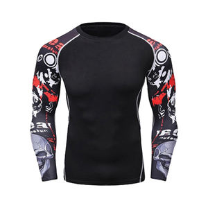 เสื้อรัดกล้ามเนื้อผ้าย้อมสีพื้นระบายอากาศได้ดีสำหรับผู้ชายเสื้อออกกำลังกายเล่นฟิตเนสเพาะกาย - Product Image 2