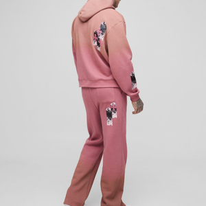 <b>Men</b> Winter Streetwear Solid Tracksuit Custom Logo Blank <b>Sweat</b> Suit <b>Sweat</b> Hood Fleece Flare Set Jogger Wholesale Customized - Product Image 3