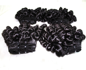 Prêt-à-expédier Extensions de tissage de cheveux brésiliens Vague bouclée crue Paquets de cheveux humains afro à double tirage Trame la plus chère Remy" - Product Image 3