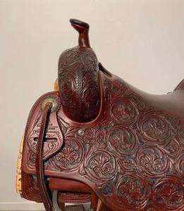 Venta al por mayor de sillines occidentales flexibles duraderos con asiento profundo de material fuerte para montar a caballo rendimiento de senderos de larga distancia - Product Image 2