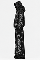 Sweat-shirt à capuche streetwear pour homme VENLEAG, jersey d'hiver noir avec strass, 430 grammes, 100% coton, OEM/ODM