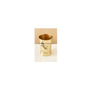 Aspecto atractivo Metal Chapado en oro Único Nuevo estilo Cubo de basura decorativo Diseño moderno estándar Cubo de basura hecho a mano Decoración para el hogar - Product Image 1