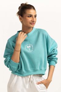 Sudadera de Cuello Alto Holgada para Mujer, Mezcla de Algodón y Felpa Francesa, de Alta Calidad, con Logotipo Personalizado al por Mayor - Product Image 4