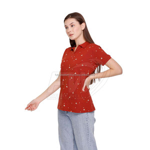 เสื้อยืดผู้หญิงคุณภาพสูง ผ้าแคนวาส ระบายอากาศได้ดี ทรงปกติ แขนสั้น สำหรับขายส่ง - Product Image 2