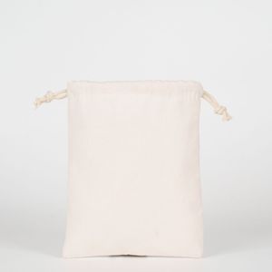 Organic Cotton Drawstring <b>Pouch</b> 6 X 8 Inches <b>Laminated</b> 4 oz Screen Printing Embroidered Logo for Wallet Craft Packaging Dust Use - Product Image 6