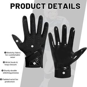Gants de football de style dernier cri et de qualité supérieure au meilleur prix et avec la meilleure adhérence et antidérapants, gants de receveur de football américain - Product Image 2