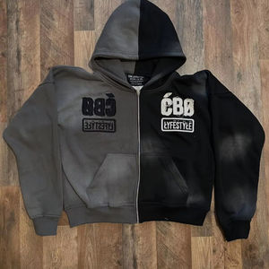 Premium Men's Boxy Cropped <b>Sweatshirt</b> <b>Short</b> <b>Sleeve</b> Streetwear Hoodie Custom Embroidery Logo Breathable DTG DTF Customizable - Product Image 1