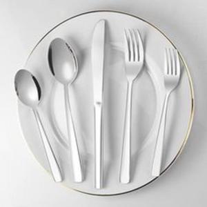 Juego de cubiertos moderno de acero inoxidable con bordes pulidos y materiales ligeros para ambientes de comedor sin esfuerzo - Product Image 1