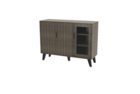 Buffet moderne multifonctionnel à 2 portes et armoire à 1 porte avec 3 étagères, meubles en bois pour salon et cuisine