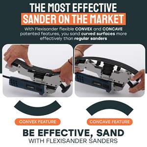 Ponceuse orbitale électrique à vitesse variable pour surfaces plates et courbes, pour la réparation de carrosseries de véhicules, matériaux composites - Product Image 6