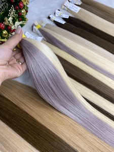 Cheveux vierges russes de luxe, 100 grammes, double trame, Remy, pour extensions - Product Image 2