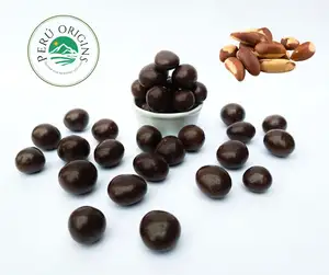 Chocolat noir enrobé de fruits chocolats snack en gros organique 50% 65% 70% cacao/cacao avec canne à sucre du Pérou