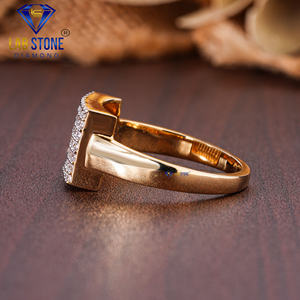 Anillo de oro amarillo con diamante de corte redondo TDW 0,65 de Lab-Stone/Anillo de diamantes de lujo/Color DE LA EF-VS - Product Image 3