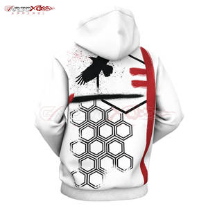 Sudadera con capucha para hombre básica de ajuste personalizado con diseño de sublimación y puños acanalados para una elegante comodidad básica Sudadera con capucha de sublimación - Product Image 5