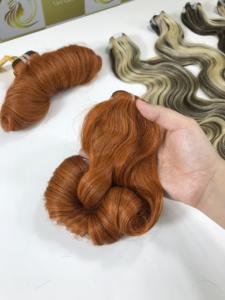 Couleur orange Water Curl 26 ''Haute Qualité Super Double Extensions de Cheveux Humains Bruts Cuticules Alignées Armure Vietnamienne et Perruques - Product Image 3