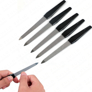 Lime à ongles en plastique noir personnalisée en gros, lime à pieds à pointe fine, accessoires de beauté professionnels pour manucure et pédicure, OEM - Product Image 6