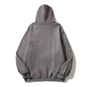 Sweat-shirts à capuche personnalisés pour hommes 2026, impression en relief, couleur unie, vêtements décontractés, pull à capuche, impression en relief, en vente - Product Image 2